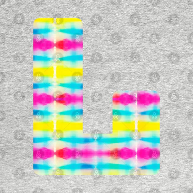 Tie Dye Alphabet L (Uppercase letter l), Letter L by maro_00